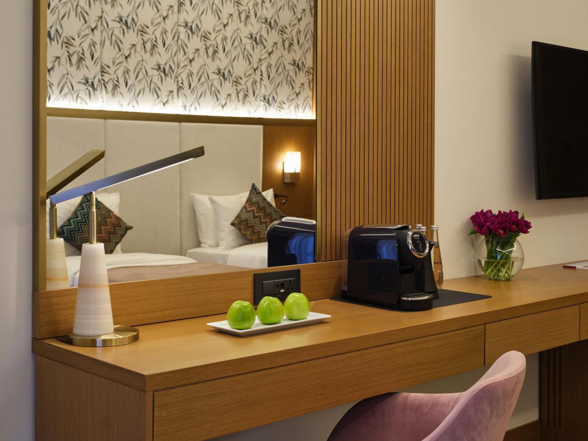 Qafqaz Riverside Hotel Gabala Eksteriør bilde A Nespresso machine in a hotel room